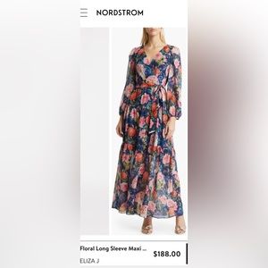 Floral long sleeve maxi dress. Please check the details on Nordstrom website.